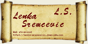 Lenka Sremčević vizit kartica